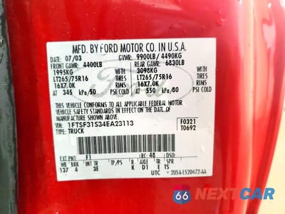 Zdjęcie 12 z 12 samochodu: 2004 FORD F350 SRW SUPER DUTY VIN:1FTSF31S34EA23113 - miniatura