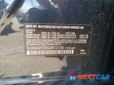 Zdjęcie 13 z 13 samochodu: 2016 BMW X5 SDRIVE35I VIN:5UXKR2C58G0R72150 - miniatura