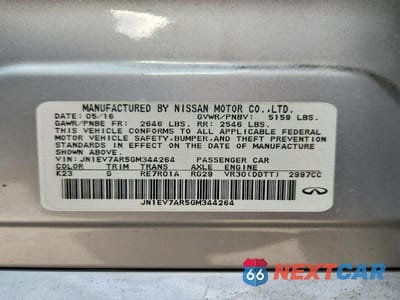 Zdjęcie 12 z 12 samochodu: 2016 INFINITI Q50 3.0T PREMIUM VIN:JN1EV7AR5GM344264 - miniatura