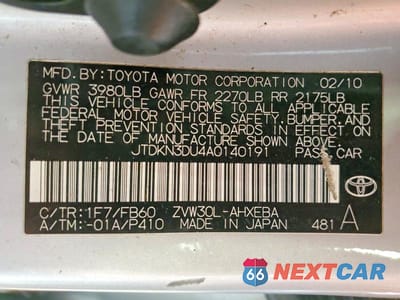 Zdjęcie 12 z 12 samochodu: 2010 TOYOTA PRIUS II VIN:JTDKN3DU4A0140191 - miniatura