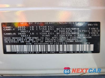 Zdjęcie 12 z 12 samochodu: 2015 SUBARU OUTBACK 2.5I LIMITED VIN:4S4BSBNC9F3357391 - miniatura