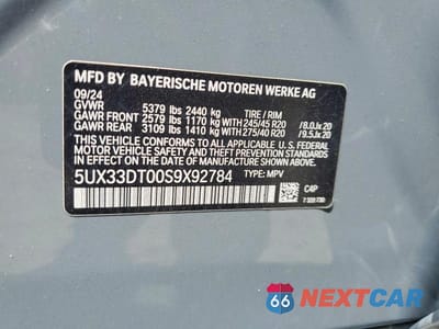 Zdjęcie 13 z 13 samochodu: 2025 BMW X4 XDRIVE30I VIN:5UX33DT00S9X92784 - miniatura