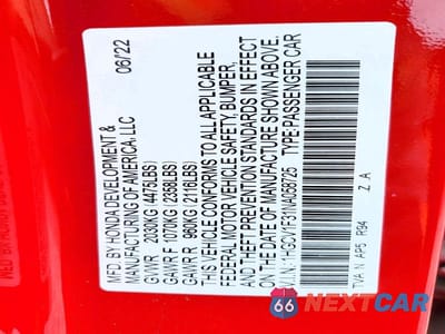 Zdjęcie 13 z 13 samochodu: 2022 HONDA ACCORD SPORT VIN:1HGCV1F31NA058725 - miniatura