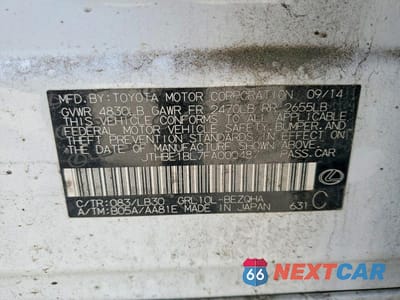 Zdjęcie 12 z 12 samochodu: 2015 LEXUS GS 350 BASE VIN:JTHBE1BL7FA000487 - miniatura
