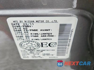 Zdjęcie 13 z 13 samochodu: 2011 INFINITI FX50 BASE VIN:JN8BS1MW3BM760169 - miniatura