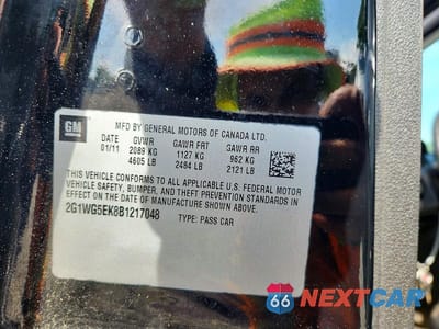 Zdjęcie 12 z 12 samochodu: 2011 CHEVROLET IMPALA LT VIN:2G1WG5EK8B1217048 - miniatura