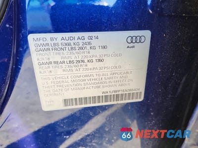 Zdjęcie 13 z 13 samochodu: 2014 AUDI Q5 PREMIUM PLUS VIN:WA1LFBFP1EA088404 - miniatura