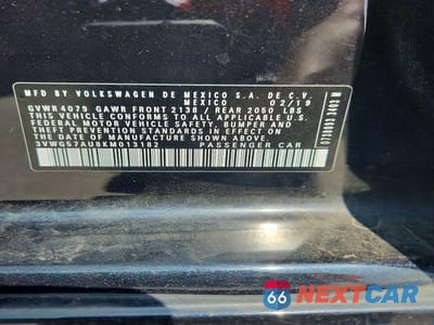 Zdjęcie 13 z 13 samochodu: 2019 VOLKSWAGEN GOLF S VIN:3VWG57AU8KM013182 - miniatura
