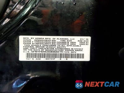 Zdjęcie 13 z 13 samochodu: 2016 HONDA PILOT EXL VIN:5FNYF6H63GB060279 - miniatura