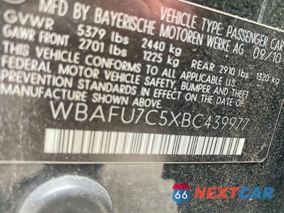 Zdjęcie 10 z 10 samochodu: 2011 BMW 535 XI VIN:WBAFU7C5XBC439977 - miniatura