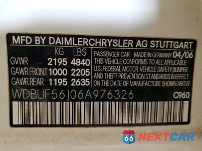 Zdjęcie 12 z 12 samochodu: 2006 MERCEDES-BENZ E 350 VIN:WDBUF56J06A976326 - miniatura