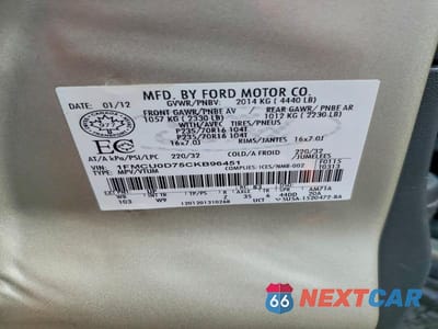 Zdjęcie 14 z 14 samochodu: 2012 FORD ESCAPE XLT VIN:1FMCU0D75CKB96451 - miniatura