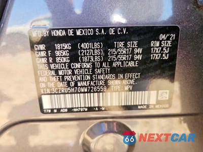Zdjęcie 13 z 13 samochodu: 2021 HONDA HR-V EXL VIN:3CZRU5H70MM726559 - miniatura