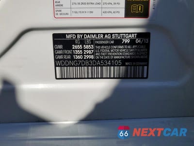 Zdjęcie 13 z 13 samochodu: 2013 MERCEDES-BENZ S 550 VIN:WDDNG7DB3DA534105 - miniatura