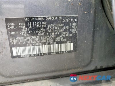 Zdjęcie 12 z 12 samochodu: 2018 SUBARU OUTBACK 2.5I PREMIUM VIN:4S4BSAFC1J3261305 - miniatura