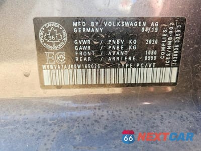 Zdjęcie 12 z 12 samochodu: 2019 VOLKSWAGEN GOLF R VIN:WVWVA7AU0KW165026 - miniatura