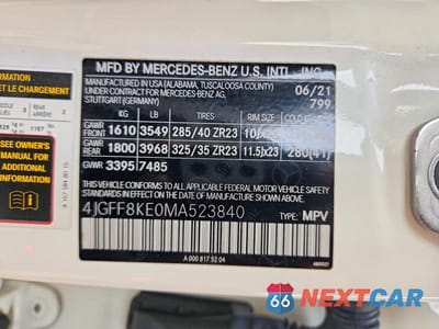Zdjęcie 13 z 13 samochodu: 2021 MERCEDES-BENZ GLS 63 AMG 4MATIC VIN:4JGFF8KE0MA523840 - miniatura