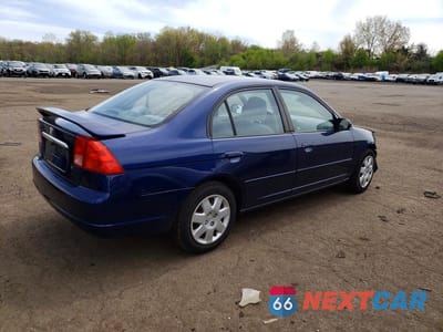Trzecie zdjęcie samochodu z tyłu: 2001 HONDA CIVIC EX VIN:2HGES26711H594029 - miniatura