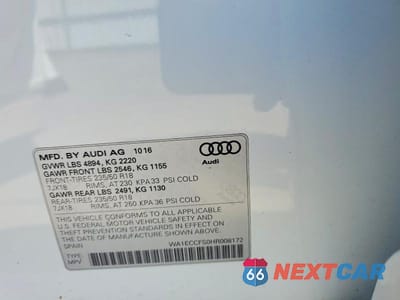 Zdjęcie 13 z 13 samochodu: 2017 AUDI Q3 PREMIUM VIN:WA1ECCFS0HR008172 - miniatura