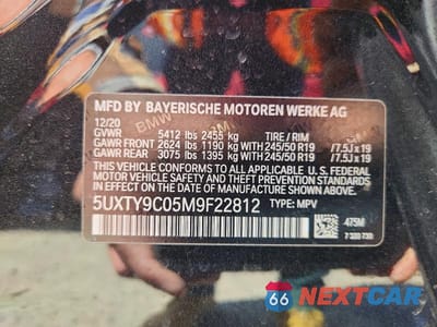 Zdjęcie 14 z 14 samochodu: 2021 BMW X3 XDRIVEM40I VIN:5UXTY9C05M9F22812 - miniatura