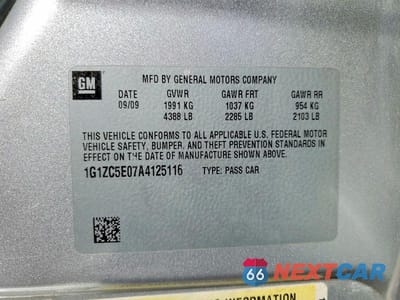 Zdjęcie 13 z 13 samochodu: 2010 CHEVROLET MALIBU 1LT VIN:1G1ZC5E07A4125116 - miniatura