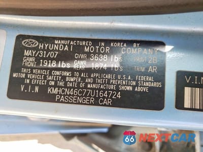Zdjęcie 13 z 13 samochodu: 2007 HYUNDAI ACCENT GLS VIN:KMHCN46C77U164724 - miniatura