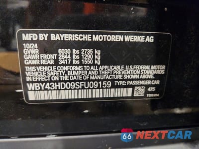 Zdjęcie 13 z 13 samochodu: 2025 BMW I4 XDRIVE 40 VIN:WBY43HD09SFU09159 - miniatura