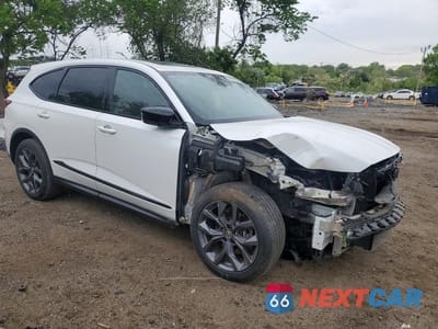Czwarte zdjęcie samochodu z boku: 2022 ACURA MDX A-SPEC VIN:5J8YE1H09NL023492 - miniatura