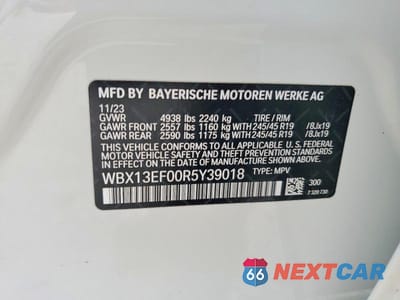Zdjęcie 14 z 14 samochodu: 2024 BMW X1 M35I VIN:WBX13EF00R5Y39018 - miniatura