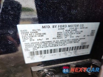 Zdjęcie 13 z 13 samochodu: 2025 FORD MUSTANG MACH-E PREMIUM VIN:3FMTK3R79SMA14743 - miniatura