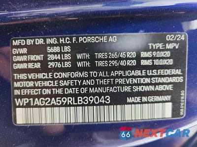 Zdjęcie 14 z 14 samochodu: 2024 PORSCHE MACAN S VIN:WP1AG2A59RLB39043 - miniatura
