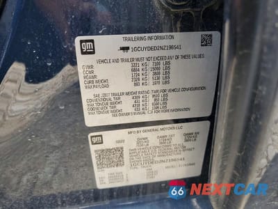 Zdjęcie 12 z 12 samochodu: 2022 CHEVROLET SILVERADO LTD K1500 LT VIN:1GCUYDED2NZ196541 - miniatura
