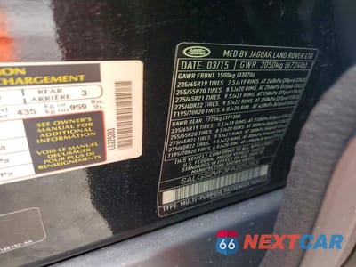 Zdjęcie 13 z 13 samochodu: 2015 LAND ROVER RANGE ROVER HSE VIN:SALGS2VF3FA225283 - miniatura