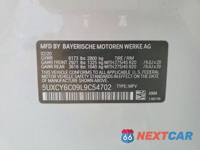 Zdjęcie 13 z 13 samochodu: 2020 BMW X6 XDRIVE40I VIN:5UXCY6C09L9C54702 - miniatura