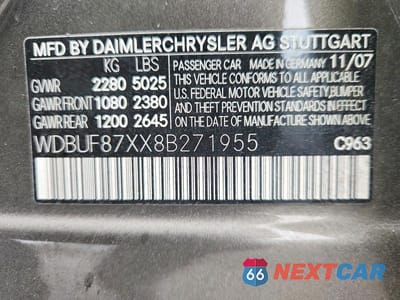 Zdjęcie 13 z 13 samochodu: 2008 MERCEDES-BENZ E 350 4MATIC VIN:WDBUF87XX8B271955 - miniatura