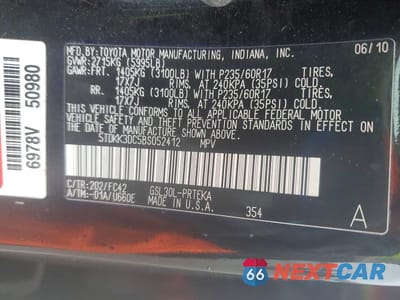 Zdjęcie 13 z 13 samochodu: 2011 TOYOTA SIENNA VIN:5TDKK3DC5BS052412 - miniatura