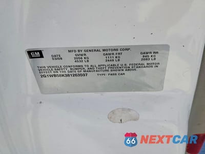 Zdjęcie 13 z 13 samochodu: 2008 CHEV IMPALA LS VIN:2G1WB58K381263597 - miniatura