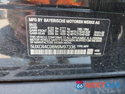 Zdjęcie 13 z 13 samochodu: 2022 BMW X5 SDRIVE 40I VIN:5UXCR4C06N9M97336 - miniatura