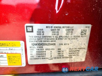 Zdjęcie 12 z 12 samochodu: 2017 CHEVROLET TRAVERSE LT VIN:1GNKVGKDXHJ204496 - miniatura