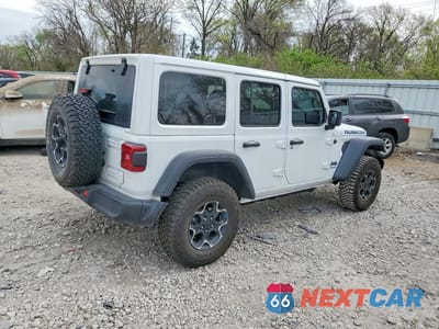 Trzecie zdjęcie samochodu z tyłu: 2022 JEEP WRANGLER UNLIMITED RUBICON 4XE VIN:1C4JJXR62NW178210 - miniatura