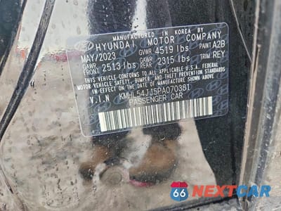Zdjęcie 12 z 12 samochodu: 2023 HYUNDAI SONATA HYBRID LIMITED VIN:KMHL54JJ5PA070381 - miniatura
