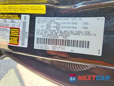 Zdjęcie 13 z 13 samochodu: 2016 TOYOTA TUNDRA CREWMAX LIMITED VIN:5TFFW5F14GX202198 - miniatura