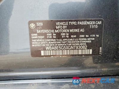 Zdjęcie 12 z 12 samochodu: 2016 BMW 320 XI VIN:WBA8E5G5XGNT93082 - miniatura