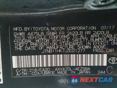 Zdjęcie 13 z 13 samochodu: 2018 TOYOTA CAMRY SE VIN:JTNB11HK7J3021277 - miniatura