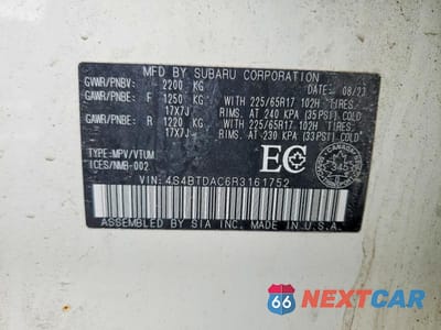 Zdjęcie 14 z 14 samochodu: 2024 SUBARU OUTBACK CONVENIENCE VIN:4S4BTDAC6R3161752 - miniatura