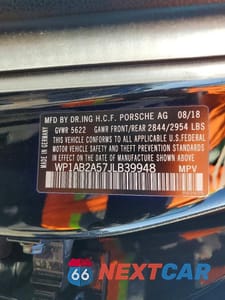 Zdjęcie 13 z 13 samochodu: 2018 PORSCHE MACAN S VIN:WP1AB2A57JLB39948 - miniatura