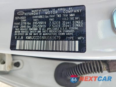 Zdjęcie 13 z 13 samochodu: 2024 HYUNDAI TUCSON SEL CONVENIENCE VIN:KM8JCCD18RU161679 - miniatura