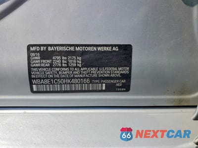 Zdjęcie 12 z 12 samochodu: 2017 BMW 330E VIN:WBA8E1C50HK480166 - miniatura