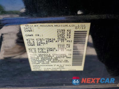 Zdjęcie 12 z 12 samochodu: 2013 NISSAN FRONTIER S VIN:1N6AD0ER0DN745790 - miniatura