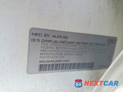Zdjęcie 12 z 12 samochodu: 2016 AUDI A4 PREMIUM S-LINE VIN:WAUAFAFL4GN010907 - miniatura
